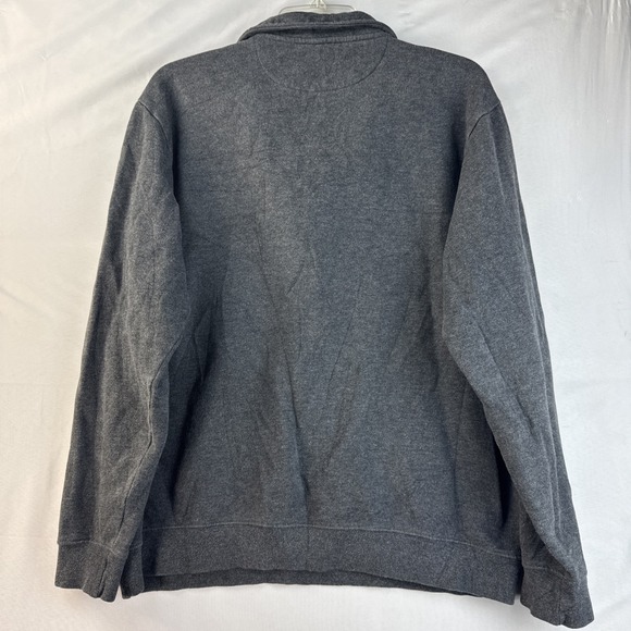 Croft & Barrow Sweatshirt Mens Large Gray Fleece 1/4 Zip Pullover - Picture 2 of 4